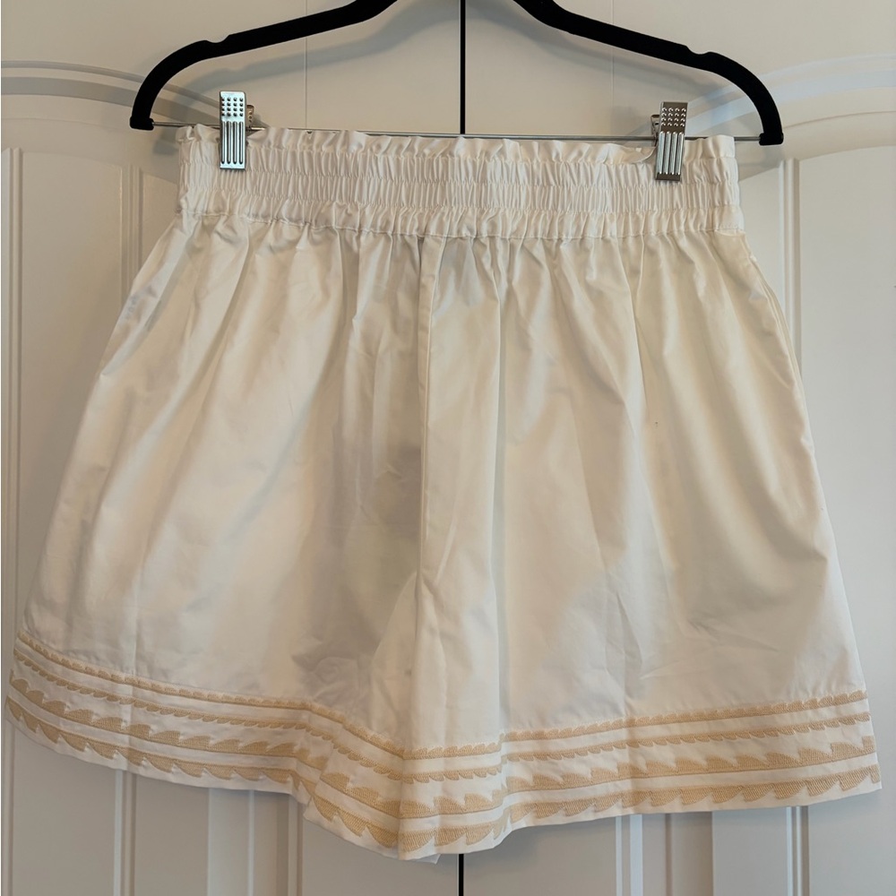 Tuckernuck NWT Women's 100% Cotton Embroidered Alex Shorts White Medium Vacation - Picture 4 of 10